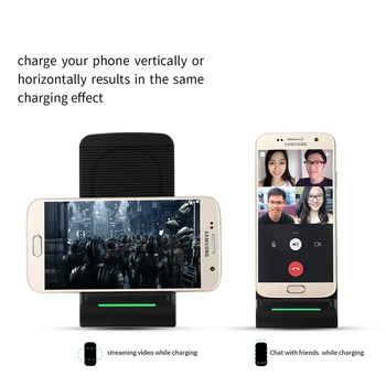 2-Cievky Vertikálne 10W Qi Rýchlo, Bezdrôtová Nabíjačka pre Samsung S20 S10 S9 Poznámka 10 Bezdrôtová Nabíjačka Pre iPhone 11 XS XR X 8 Plus
