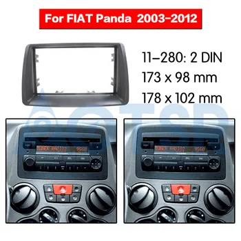 2 din Rádio Fascia pre FIAT Panda (169) 2003-2012 Audio Panel Mount Inštalácie palubnej doske Auta Rám Adaptér Rádio Stereo DVD a CD ABS