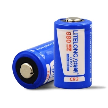 2 ks 880mAh CR2 3v nabíjateľná LiFePO4 batérie, lítiové batérie,+1pcs Vyhradená nabíjačky