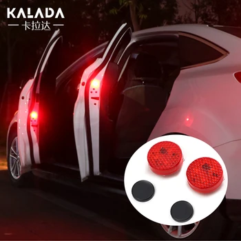 2 ks auto led svetlá, dvere proti kolízii lampa pre okoloidúcich výstraha pozor magnet auto blikanie svetiel s akumulátorom červená