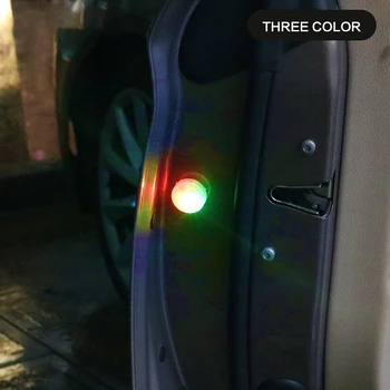 2 ks auto led svetlá, dvere proti kolízii lampa pre okoloidúcich výstraha pozor magnet auto blikanie svetiel s akumulátorom červená