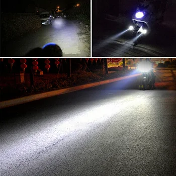2 ks Motocykel LED Svetlá 60V Angel Eye Hmlové Svietidlo H/L Mieste Lúč Nepremokavé 7000K