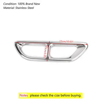 2 ks Pre Honda Accord 2018 2019 Chrómovaný Zadné Výfukové Šál Chvost Rúry Dekorácie Kryt Výbava Auta Styling Auto Príslušenstvo