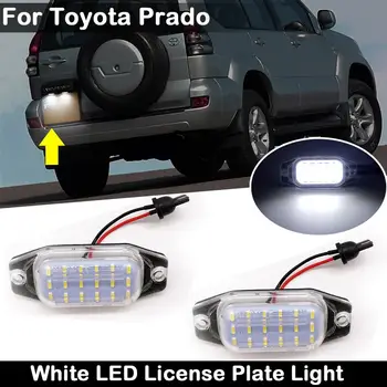 2 ks Pre Toyota Prado 2010-2016 Jasný Objektív Vysoký Jas Biele LED špz Svetlo poznávacia Lampa