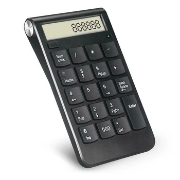 2 v 1 2.4 G Bezdrôtová Číselná Klávesnica s LCD Displej Kalkulačka pre Notebook PC Počítač pre Financie / Účtovníctvo / Financie