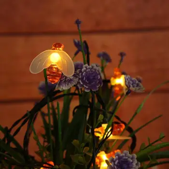 20/30/50LED Vonkajšie Solárne Lampy Solárne LED Svetlo Víla String Včelieho Medu Tvar Lampy Garland Vianoce Outdoor Záhrada Dekor