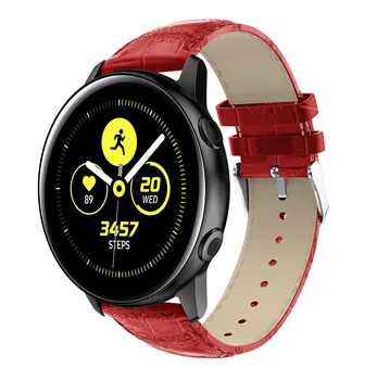 20 mm kožený remienok Pre Samsung Galaxy Sledovať Aktívne sledovať 42mm náramok 20 mm Pre huami Amazfit GTR módne hodinky kapela príslušenstvo