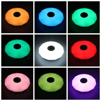 200W 120 Moderné Farby RGB LED Stropné Svietidlá Stmievateľné RGB APLIKÁCIU bluetooth Hudby Osvetlenie Domov Smart Strop Žiarovka+Diaľkové Ovládanie