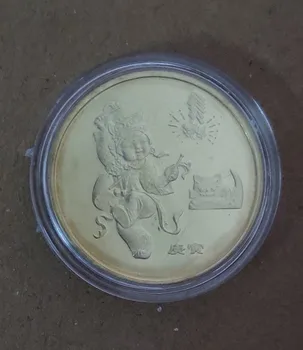 2010 Tiger 25 mm Čínska Originál Mince Dekor Zverokruhu Pamätné Mince Reálne Zriedkavé