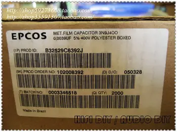 2018 hot predaj 30pcs/50PCS Epcos B32529 Série 3900pF/400V (3.9 nF 392) Film Kondenzátor (Originál Krabici) doprava zadarmo