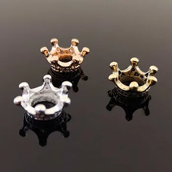2019New 50Pcs Zliatiny 3D malé koruny tlačidlo pre šperky cartoon deti vlasy dekoratívne doplnky HZ535