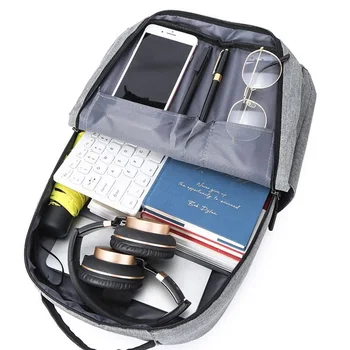 2020 Cestovný Batoh, Veľká Kapacita Dospievajúci Muž Mochila Anti-theft Taška cez USB 15.6 palcový Notebook Batoh Nepremokavé 0P18
