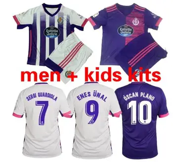 2020 chlapec +MUŽI Real Valladolid futbal jsrseys deti súprava dresov FEDE S. R. Alcaraz Sergi Guardiolo Oscar Futbal Tričko