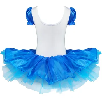 2020 Dievčatá Modré Crystal Topánky Tlač Baletné Šaty Dievčatá Balet Tanečné Šaty Strany Maškarný Kostým súťaž: Cosplay Balet Tutu Šaty SZ 2-10