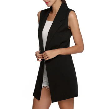 2020 dámskej Módy elegantné office lady kabát vrecku vesta bez rukávov bundy bežné outwear