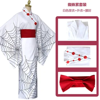 2020 Hot Anime Démon Vrah Kimetsu č Yaiba Spider Oni Ayaki Rui Cosplay Kostým Mužov Kimono Celý set Halloween Party Oblečenie