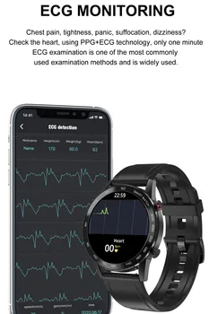 2020 Hot Predaj SmartWatch Mužov EKG Tepla Sadzby I68 nepremokavé Bluetooth Hovor 360 HD Spánku Monitor Smart Hodinky pre Apple IOS a Android