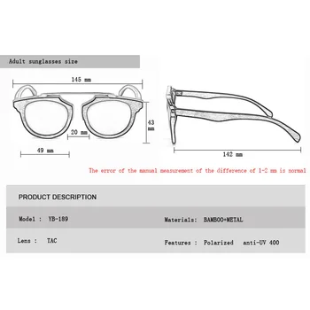 2020 Kvalitné Luxusné Dizajnér slnečné Okuliare Mužov Jazdy Polarizované slnečné okuliare UV400 Bambusové Drevo Slnečné Okuliare Okuliare Dropshipping