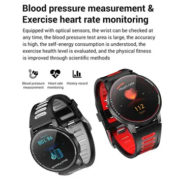 2020 L6 Smart Hodinky Muži Ženy Vodotesný IP68 Bluetooth 4.0 HD Kolo Heart Rate Monitor Krvného Tlaku Kardio Náramok Vs L3 L5