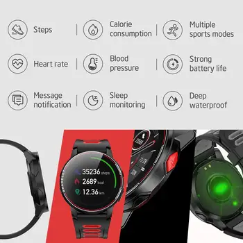 2020 L6 Smart Hodinky Muži Ženy Vodotesný IP68 Bluetooth 4.0 HD Kolo Heart Rate Monitor Krvného Tlaku Kardio Náramok Vs L3 L5