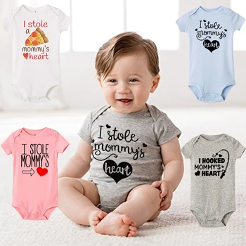 2020 Letné Baby Roztomilý Onesie Módy Nové Novorodenca Chlapci Dievčatá Krátky Rukáv List Tlač Šedá Krásne Romper Detské Oblečenie