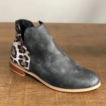2020 Litthing nové Jeseň Krátke Topánky, dámske Poukázal Leopard Tlač Nahé Topánky Hlboké Ústa nízke Podpätky, topánky woemn topánky