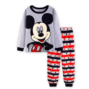2020 Nové Chlapci Dlhý Rukáv Pyžamá Deti Pyžamo Mickey Baby Bavlna Pijama Deti Sleepwear Dievčatá Oblečenie Sady Baby Nosia