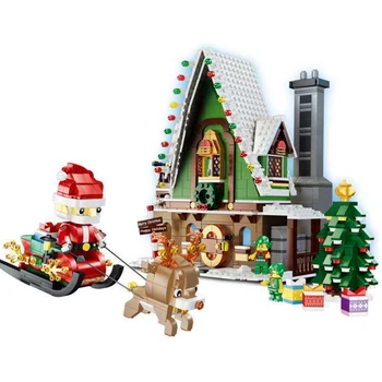 2020 Nové Elf Club House Zime Sneh Dom Santa Strom Prepravu 10275 Hrad Priateľmi Stavebné Bloky Pre Deti Vianočné Darčeky, Hračky