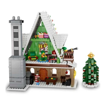 2020 Nové Elf Club House Zime Sneh Dom Santa Strom Prepravu 10275 Hrad Priateľmi Stavebné Bloky Pre Deti Vianočné Darčeky, Hračky