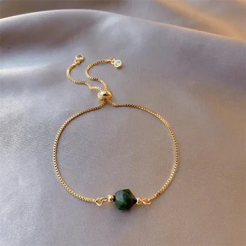 2020 Nové individuálny charakter prevedeniach zelená drahokamu nastaviteľné náramok pre ženy trendy senior luxusný náramok šperky