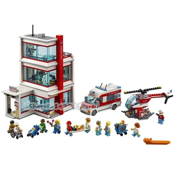 2020 nové kompatibilné Lepinlys 02113 City Hospital Center hračka stavebné bloky detí narodeninám DIY zmontované hračky