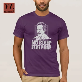 2020 Nové módne trendy vytlačené pánske T-shirt bavlna Seinfeld Polievka Č Polievka Pre Vás drevené Uhlie Šedej Osobnosti T-shirt
