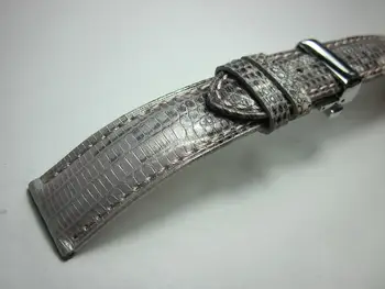 2020 nový Čistý Ručné Vysokej Kvality watchband 18 mm 20 mm Skutočné Lizard Originálne Kožené módne Popruh Strieborná Ružová jedinečný Náramok