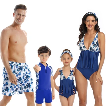 2020 Rodiny Zodpovedajúce Plavky Dva Kusy Matka, Dcéra, Dieťa, Syn Dievča Plavky Plávanie Oblek Pre Ženy Maillot De Bain Bikiny