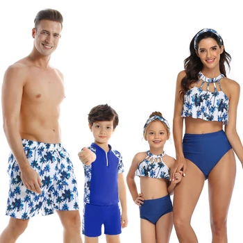 2020 Rodiny Zodpovedajúce Plavky Dva Kusy Matka, Dcéra, Dieťa, Syn Dievča Plavky Plávanie Oblek Pre Ženy Maillot De Bain Bikiny