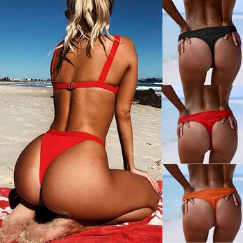 2020 Veľkoobchod Tanga Sexy Bikini Bottom Ženy Brazílsky Drzý Spodnej časti Táng V Plavky, Plavky, Vysoký Pás, Nohavičky Veľkosť S-XL