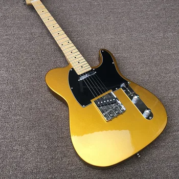 2020 Vysokej kvality TL štýl Elektrická Gitara,zlatý prach farby telo, Javorový hmatníkom elektrická gitara,doprava zdarma