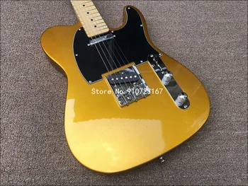 2020 Vysokej kvality TL štýl Elektrická Gitara,zlatý prach farby telo, Javorový hmatníkom elektrická gitara,doprava zdarma