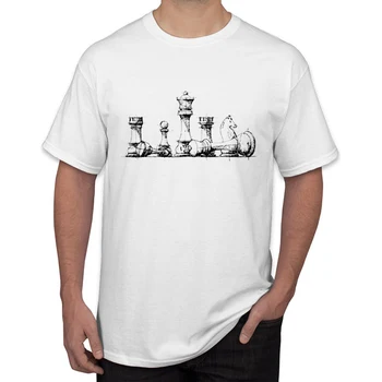 2021 Nové Módne Geometrické Ručné Kreslenie Šach Tlač Muži T-Shirt Lumbálna Master Tričko Krátky Rukáv O-Krku Bežné Topy