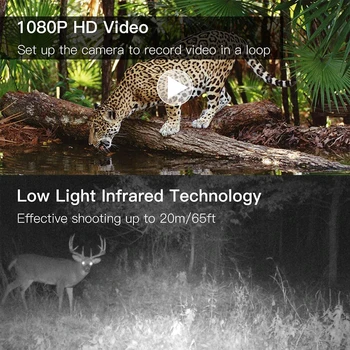 20MP 1080P Lov Fotoaparát S300 Wild Dohľadu Wildcamera Noc Verzia Voľne žijúcich živočíchov Skautingu Chodník Kamery Pasce Lesa Fotoaparát