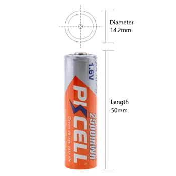 20PC/5card PKCELL AA 2500mWh Batérie 1,6 V Ni-Zn AA Nabíjateľné Batérie 2A, Niklu, Zinku nizn Batérie Pre baterky, hračky