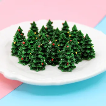 20Pcs 3D Miniatúrne Vianočný Strom Víla, Záhradné Doplnky DIY Terárium Figúrky, Vianočné Ozdoby, Dekorácie Dodávky 18*27mm