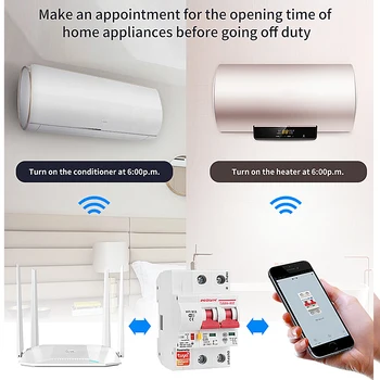 220V Inteligentný Život komã © tou je 2p WiFi Smart Istič proti preťaženiu, skratu ochrana s Amazon Alexa pre Smart Home