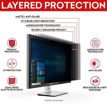 23.8 palcový (527mm*297mm) Privacy Filter Anti-Glare LCD Displej Ochranný film Na 16:9 Širokouhlý Počítač, Notebook, PC Monitory