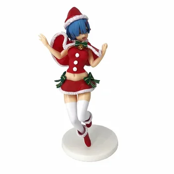 23 cm Rem Anime Re:Život V inom Svete Od Nuly EXQ Rem Červená a Čierna Vianočný Kostým Ver PVC Akcie Obrázok Model Hračky