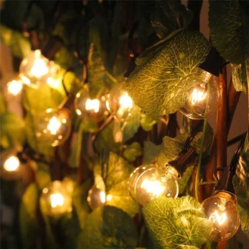25FT Terasa String Svetlo Vianočné G40 Svete Vlkovcový Žiarovka Exo String Svetlo Vonkajšie Strany Záhrada Garland Svadobné Dekor Svietidla