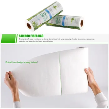 25Pcs Opakovane lazyBamboo Osušky Bamboo Kuchyňa Jedlo Utierky Papierové Uteráky Roll Organické Umývateľný Čisté handry na Umývanie Uterák