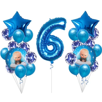 25pcs šéf dieťa Hliníkové Balón, cartoon populárne Hliníkové Balóny, deti narodeninovej Party Dodávky, chlapec, dievča, 1. 2st narodeniny hračka