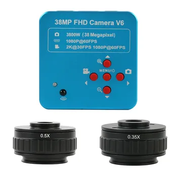 2K 38MP HDMI USB Priemyselné Elektronické Digitálny Mikroskop Kamera +0,5 x 0.35 x Trinocular Stereo Mikroskopom C Mount Adaptér Objektívu