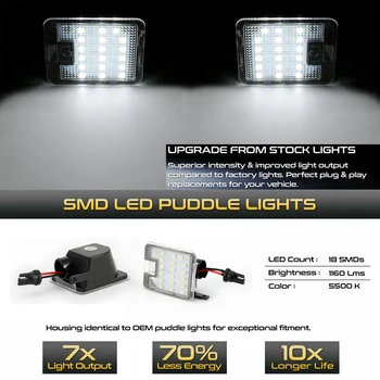 2ks LED Podľa Bočné Zrkadlo Puddle Svetlo Na Ford Focus 3 Kuga 2 S-Max WA6 2 Mondeo 4 5 Grand C-max 2 Uniknúť Auto so súhlasom svetlo